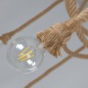 Hemp Rope Chandelier Vintage Ceiling Light Retro Style 6/10 Heads Pendant Light