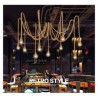 Hemp Rope Chandelier Vintage Ceiling Light Retro Style 6/10 Heads Pendant Light