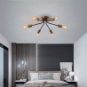 6-Light Semi Flush Mount Ceiling Light Fixture Sputnik Chandelier For Living Room