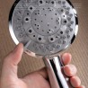 3 Hole Single Handle Modern Simple Chrome Plating Bathroom Shower Faucet with Handheld Shower