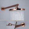 Concealed Installation Rose Gold Shower Faucet System Shower Set