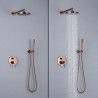 Concealed Installation Rose Gold Shower Faucet System Shower Set