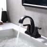 Bathroom Sink Faucet Stainless Steel Centerset Basin Tap Square Appearance