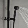 Exposed Bathroom Mixer Shower System Rainfall Shower Plumbing Set with Handheld Shower in Antique Black