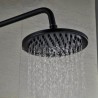 Exposed Bathroom Mixer Shower System Rainfall Shower Plumbing Set with Handheld Shower in Antique Black