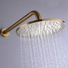 Brushed Gold Concealed Mixer Tap Round Rainfall Shower Head and Sprayer Black/Gold Shower Faucet Set