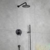 Baking Vanish In-Wall Black Bathroom Shower Faucet Elegant Shower Faucet