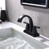 Bathroom Sink Faucet Stainless Steel Centerset Basin Tap Square Appearance