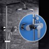 3 Hole Single Handle Modern Simple Chrome Plating Bathroom Shower Faucet with Handheld Shower