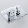 Waterfall Shower Faucet with Shower Head and Hand Shower (Wall Mount)