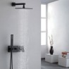 Wall Mount Outward Kitchen Faucet with Swivel Spout in Stainless Steel