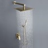 Optional Brushed Gold Shower Faucet System 8/10/12 Inch Top Shower Head (Embedded Box Included)