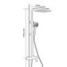 Rainfall Shower Head System With Tub Spout Luxury Rain Mixer Combo Set