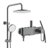 Bathroom Shower Faucet with Rainfall Shower Head and Handheld Spray