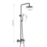 Bathroom Faucet Round Head Spray 304 Stainless Steel Thermostatic Shower Faucet Set