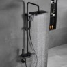 Bathroom Thermostatic Shower System with Spray Gun and Rainfall Shower Head