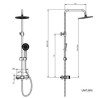 Bathroom Wall Mounted Shower Faucet Set with High Pressure Rain Shower Head