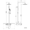 Luxury Rain Mixer Shower Combo Set with Shelf for Bathroom