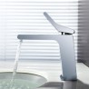 Waterfall Deck Mount Bathroom Sink Faucet in Chrome