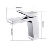 Waterfall Deck Mount Bathroom Sink Faucet in Chrome