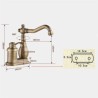 4 Inch Antique Brass Centerset Bathroom Faucet with Single Handle Mixer Tap