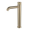 Bathroom Countertop Mixer Tap Brass Basin Faucet Creative Push Button Switch Design (Tall)