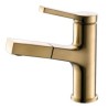 Chrome/Black/Brushed Gold/Gun Grey Colors Available for Brass Pull-Out Basin Faucet Modern Countertop Tap