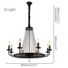 Black Iron Candle Chandelier Vintage Crystal Pendant Lighting Living Room Dining Room