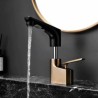 Brushed Gold/Black/Chrome Color Liftable Pull-Out Basin Mixer Tap Brass Countertop Faucet