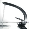 Chrome/Black/Nickel Brushed Vessel Faucet Bathroom Sink Faucet Creative Curved Basin Tap