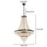 For Living Room 9 Light Classic Crystal Chandelier Black Empire Style Pendant Light