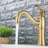 Classical Bathroom Mixer Tap with Brushed Gold Stainless Steel Basin Faucet (Short)