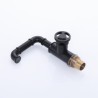 Industrial Style Brass Black Basin Mixer Tap Countertop Faucet