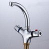 Modern Chrome Sink Tap with Thermostatic Basin Faucet