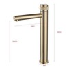 Bathroom Countertop Mixer Tap Brass Basin Faucet Creative Push Button Switch Design (Tall)