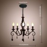 5 Light Rustic Wrought Iron Chandelier Living Room Dining Room