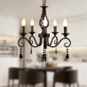 5 Light Rustic Wrought Iron Chandelier Living Room Dining Room