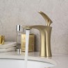 Brushed gold/black/chrome single lever basin mixer tap bathroom countertop short faucet