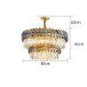 Living Room Bedroom Nordic Modern Glass Pendant Light Round Chandelier