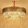 Nordic Style Glass Chandelier Bedroom Living Room Round Glass Pendant Light