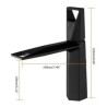 Countertop Faucet Black Brass Washbasin Mixer Tap