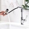 Chrome Finish Liftable Pull-Out Basin Mixer Tap Brass Countertop Faucet