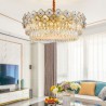 Modern Glass Ceiling Light Bedroom Living Room Circular Plum Blossom Glass Pendant Light