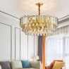 Decorative Chandelier Bedroom Living Room Modern Circular Glass Pendant Light