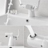 Modern Bathroom Sink Tap with Simple White Basin Faucet