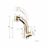 Liftable Basin Faucet Pull-out Sink Tap in Gold