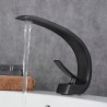 Single Hole Basin Faucet with Stoving Varnish Black Sink Mixer Tap