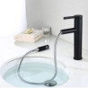 Matt Black Pull-Out Sprayer Sink Faucet Basin Laundry Mixer Tap