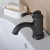 Antique Oil-rubbed Bronze Bathroom Sink Faucet with Black Single Handle Mixer Tap