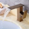 Single Handle Antique Brass Bathroom Sink Faucet Waterfall Basin Tap